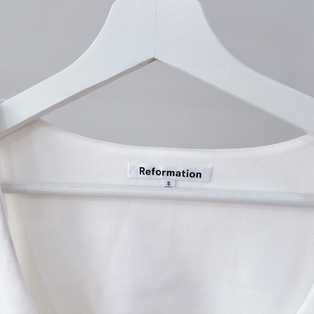 Reformation Mikol Princess Seam Scoop-Neck Pleated A-Line Midi Dress Size S - Picture 12 of 16